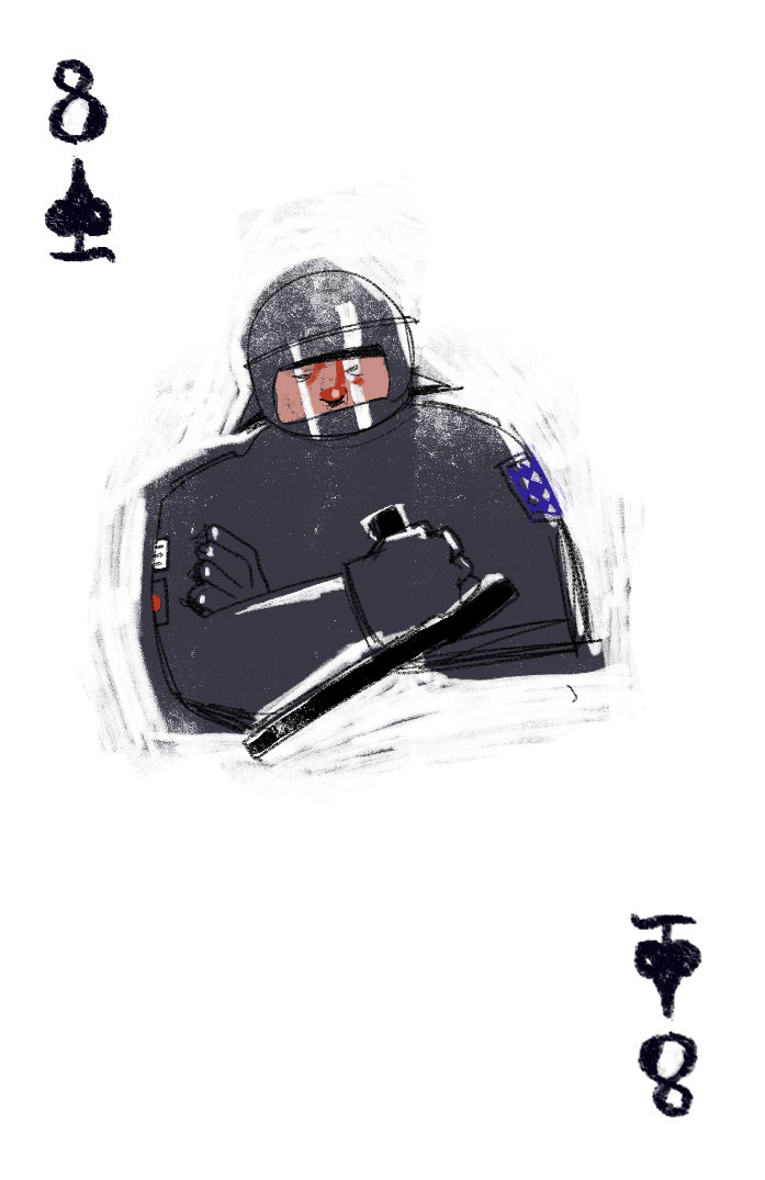 vivid illustration of a police man