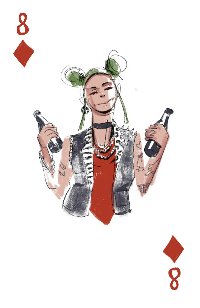 vivid illustration of a punk